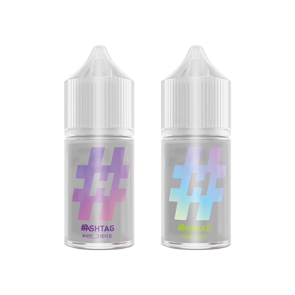 ★3+1★ [무니코틴] 프라임 해시태그 2가지 맛 입호흡 액상 30ml